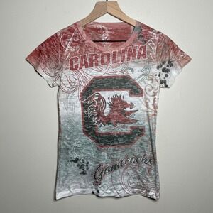 Step Ahead Classic Apparel Womens Carolina Gamecock Shirt M‎ Red Sheer Sports